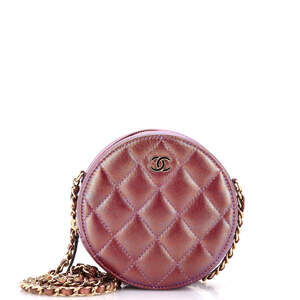 Chanel Round Clutch With Chain Quilted #225611C16B